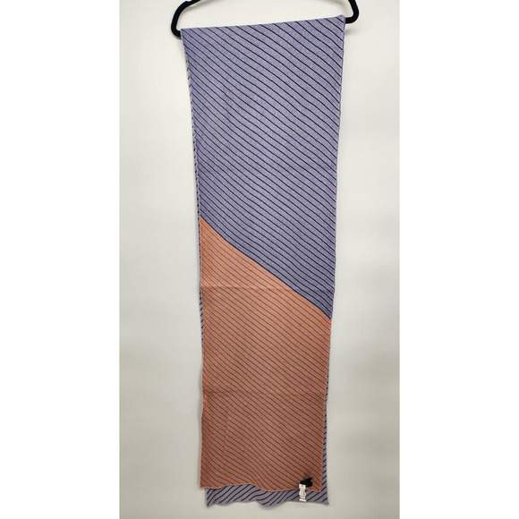NWT Lele Sadoughi Oversized Two-Tone Pearl Stripe Scarf 97.5"L x 15"W - Picture 7 of 13